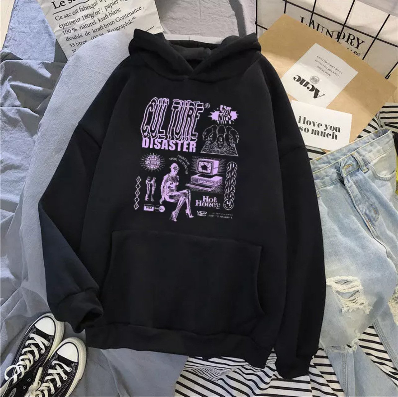Thickened Loose Velvet Hoodies for Women