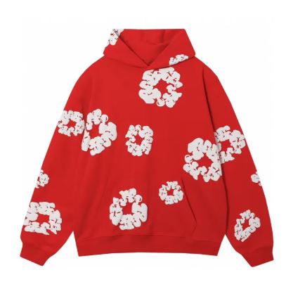 Flower Printed Hoodie