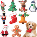Hiboom Mini Plush Christmas Dog Toys Squeaky Puppy Toys Interactive Plush Dog Toys Durable Chew Dog Squeak Toys for Puppy Small Dogs 9 Styles