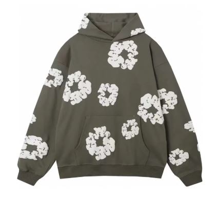 Flower Printed Hoodie