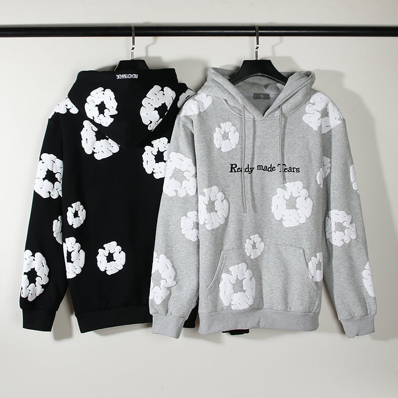 printed cotton hoodie