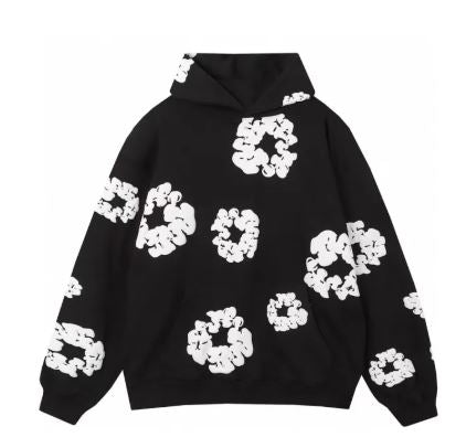 Flower Printed Hoodie