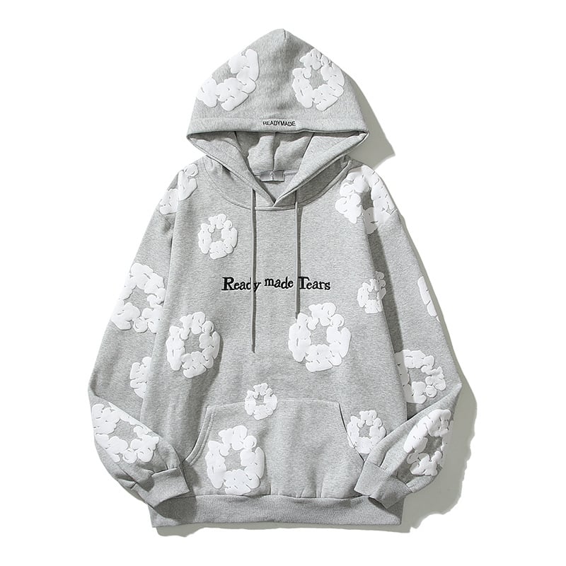 printed cotton hoodie