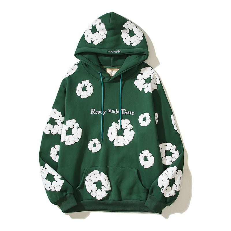 printed cotton hoodie