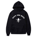 Solid Color Alphabet Hoodie with Honey Bee Floral Print